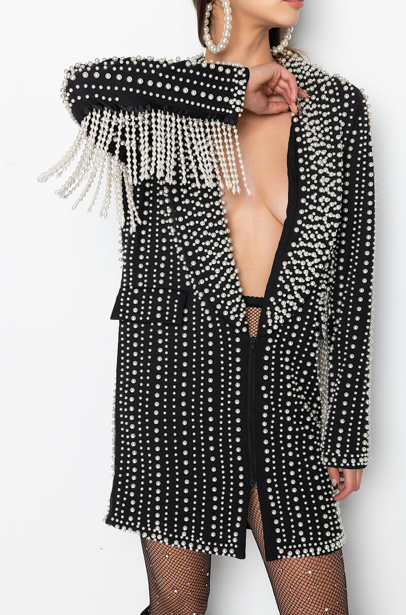 DAVINCI LONG PEARL WORK BLAZER