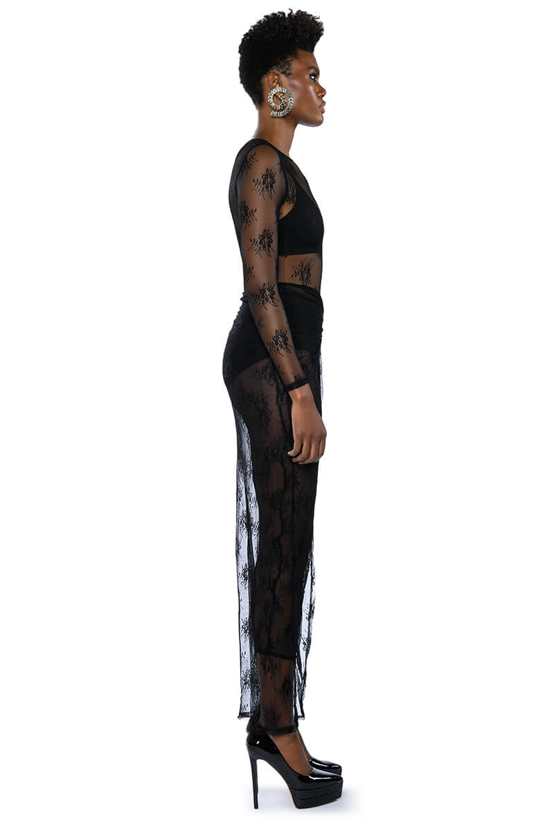 DAY BY DAY LACE JUMPSUIT WITH SKIRT SET
