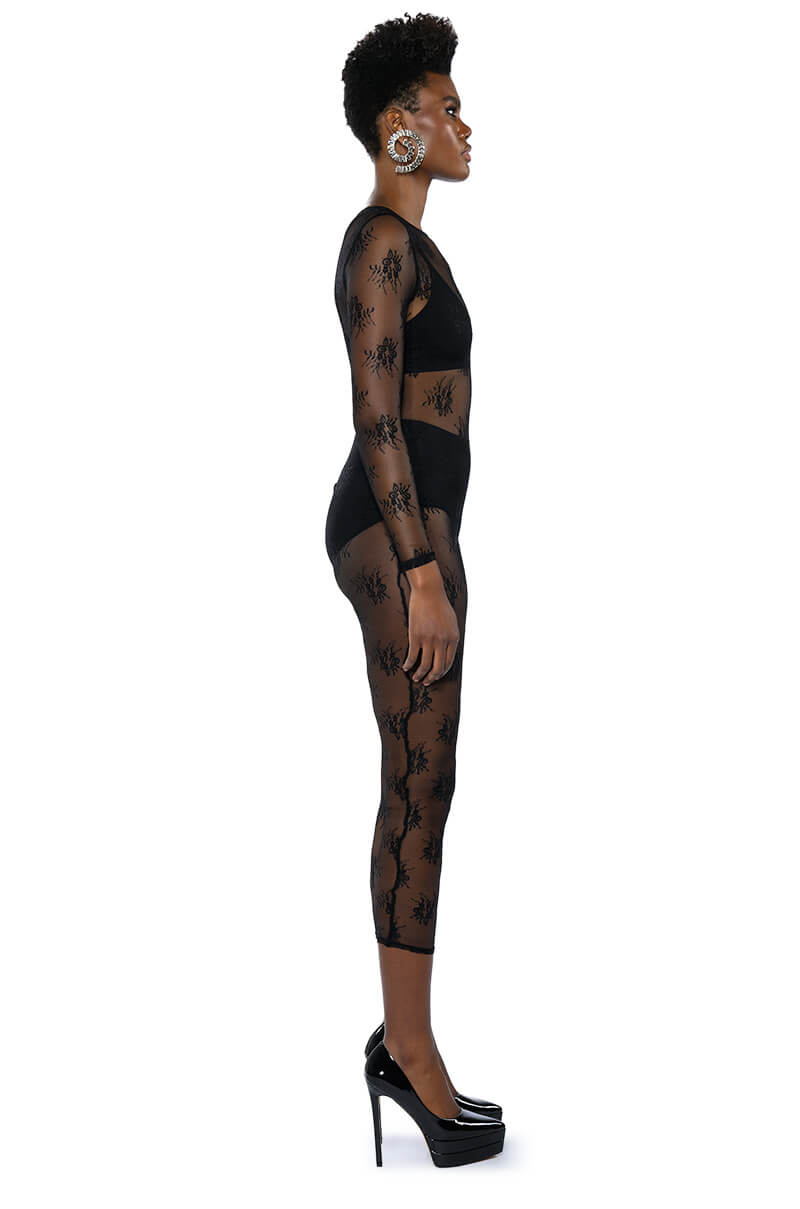 DAY BY DAY LACE JUMPSUIT WITH SKIRT SET