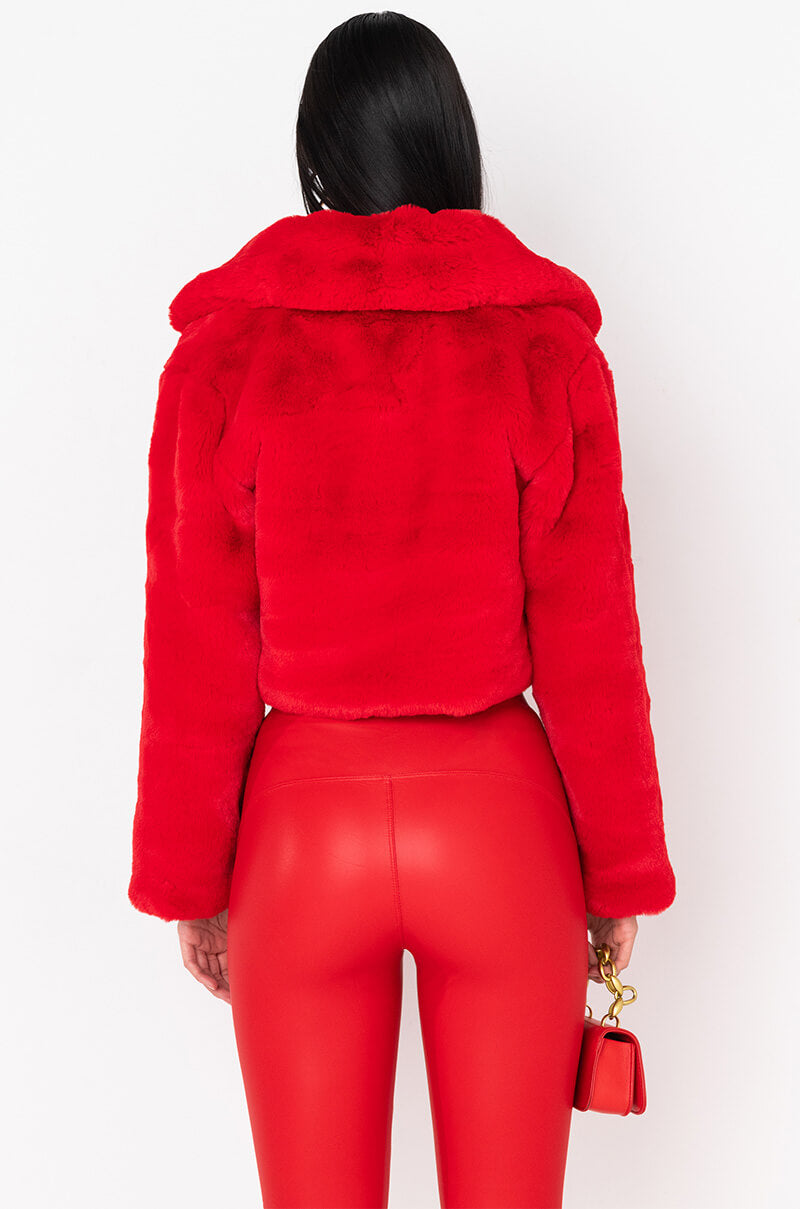 DAYANNE PLUSH FAUX FUR JACKET