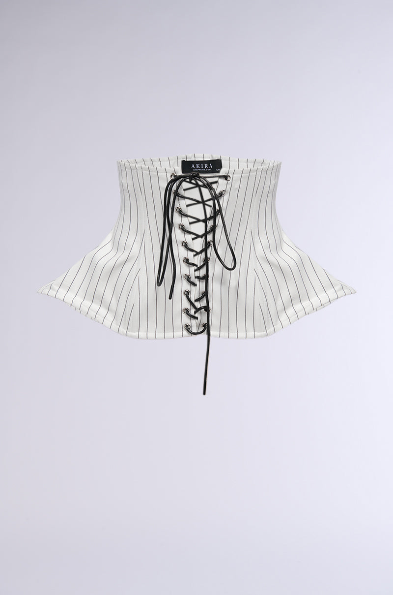 DELILA PINSTRIPE LACEUP BELT