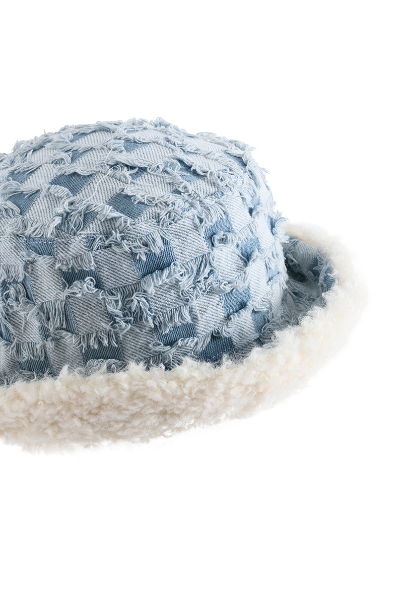 DENIM BAE SHERPA LINED HAT