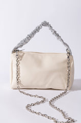 DESTINY RHINESTONE STRAP WHITE PURSE