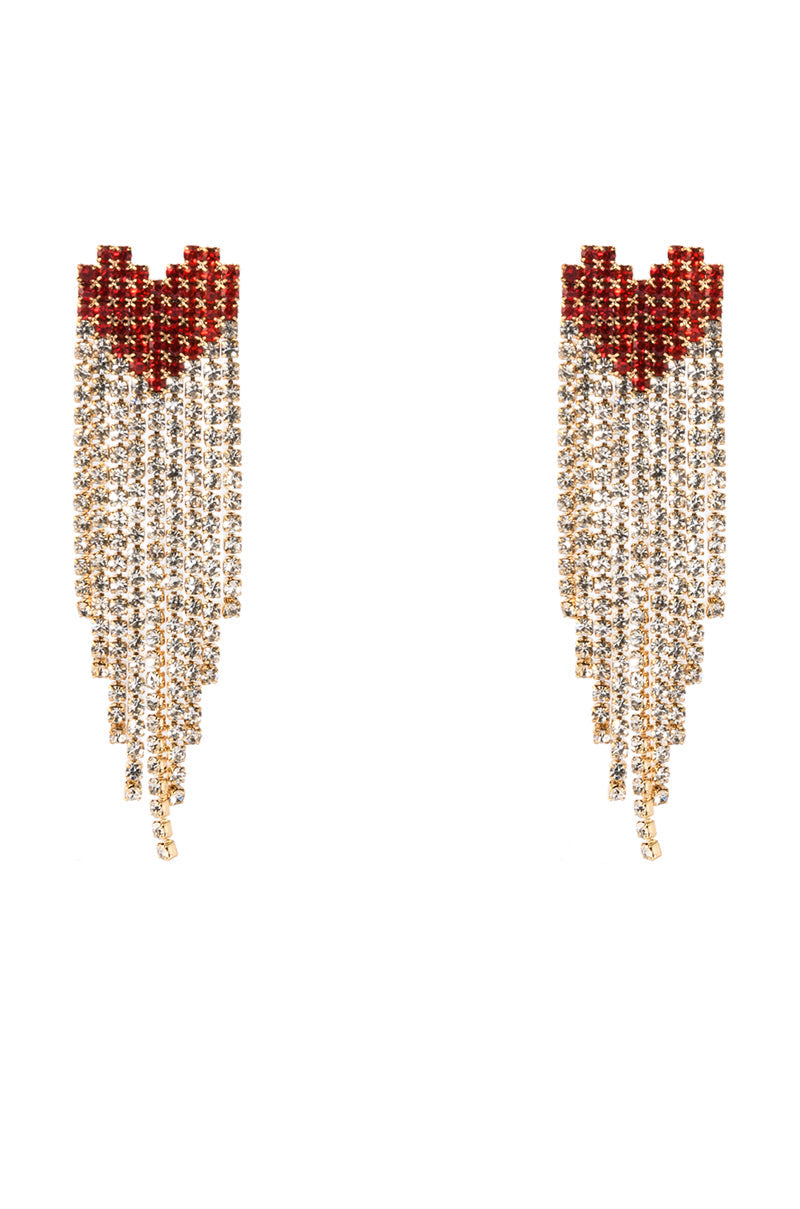 DIGITAL HEART EARRING IN GOLD