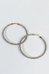 DISCLOSURE RHINESTONE CORD EARRINGS