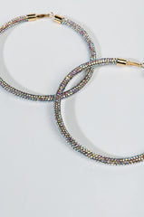 DISCLOSURE RHINESTONE CORD EARRINGS
