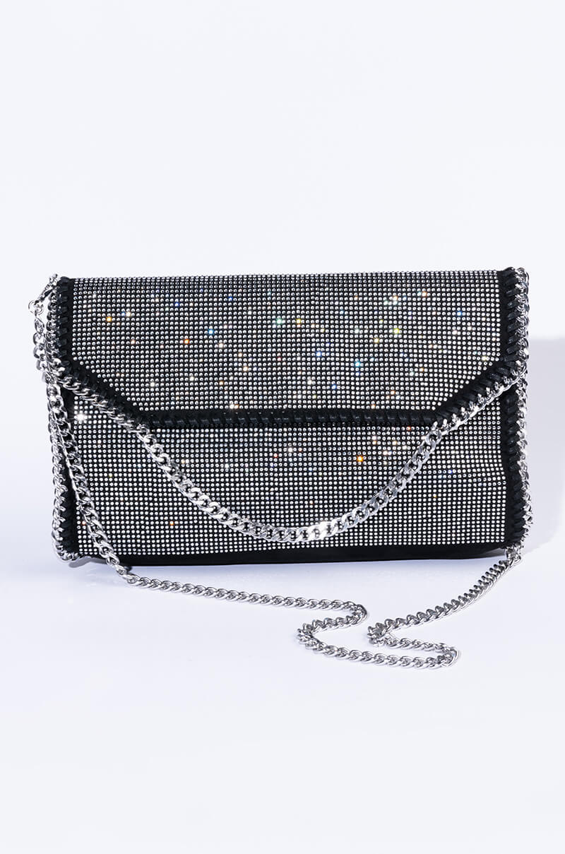 DISCO RHINESTONE OVERSIZED PURSE