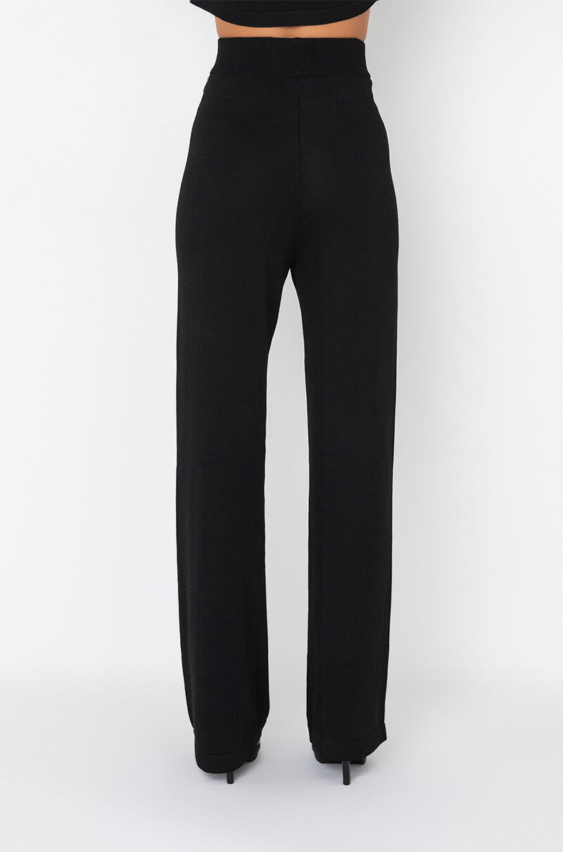 DISTRESS DETAIL WIDE LEG SWEATPANTS