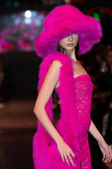 DIVINE FEMININE OVERSIZED FAUX FUR BUCKET HAT