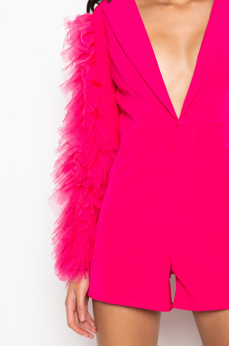 DO THINGS MY OWN WAY FASHION ROMPER DARK PINK