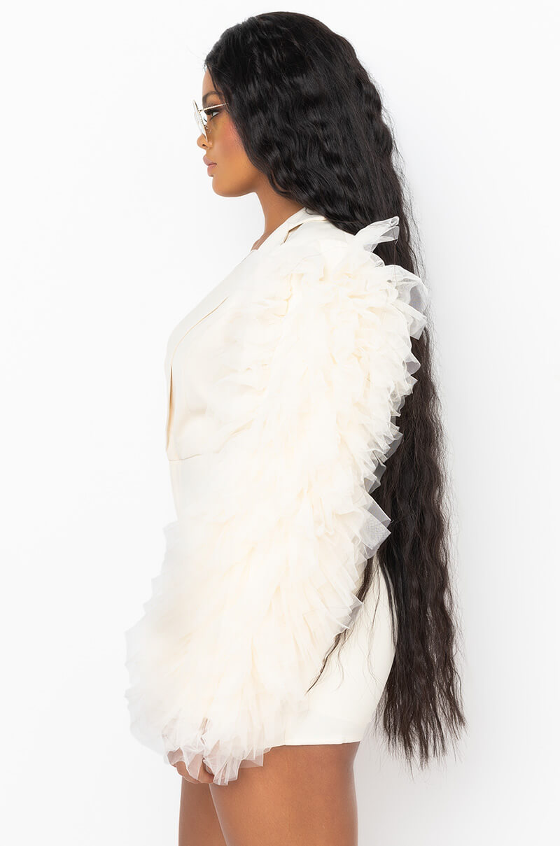 DO THINGS MY OWN WAY FASHION ROMPER IVORY