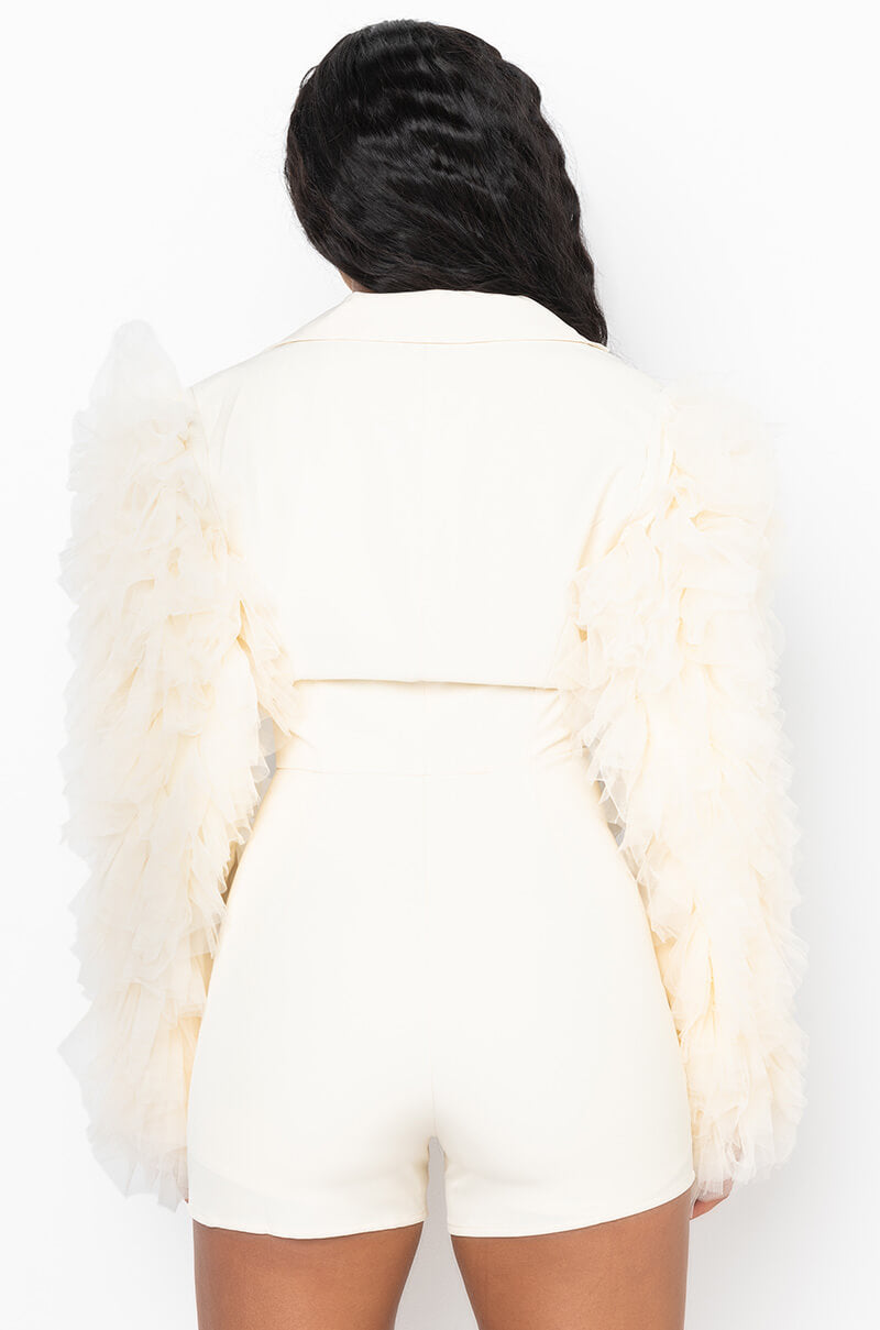 DO THINGS MY OWN WAY FASHION ROMPER IVORY