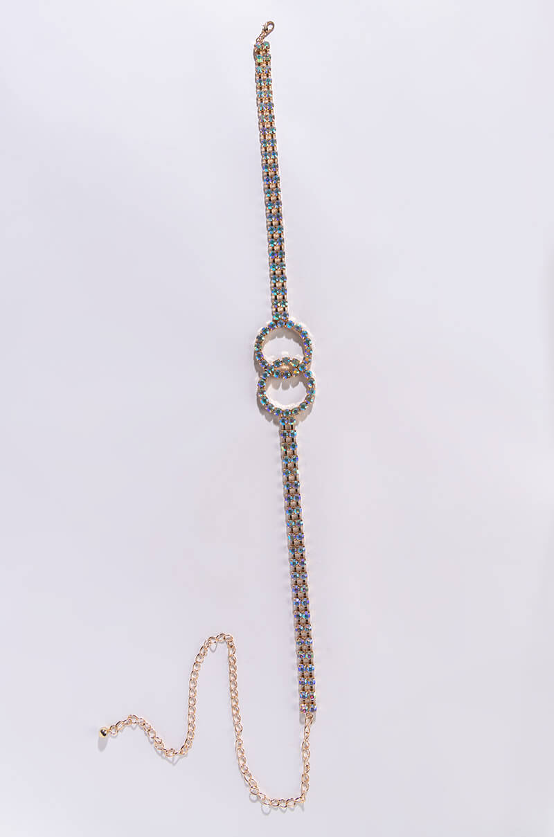 DOLCE RHINESTONE CHAIN BELT
