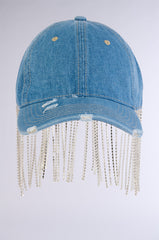 DRIP DIAMONDS DENIM BASEBALL HAT