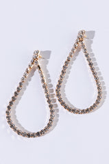 DRIP DROP RHINESTONE STATEMENT EARRINGS