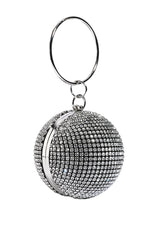 DROP THE BALL RHINESTONE CLUTCH