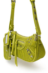 ELEGANT EMBELLISHED BAG IN GREEN