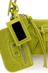 ELEGANT EMBELLISHED BAG IN GREEN
