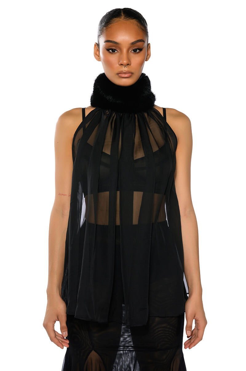 ELEGANT TURTLE NECK BLOUSE