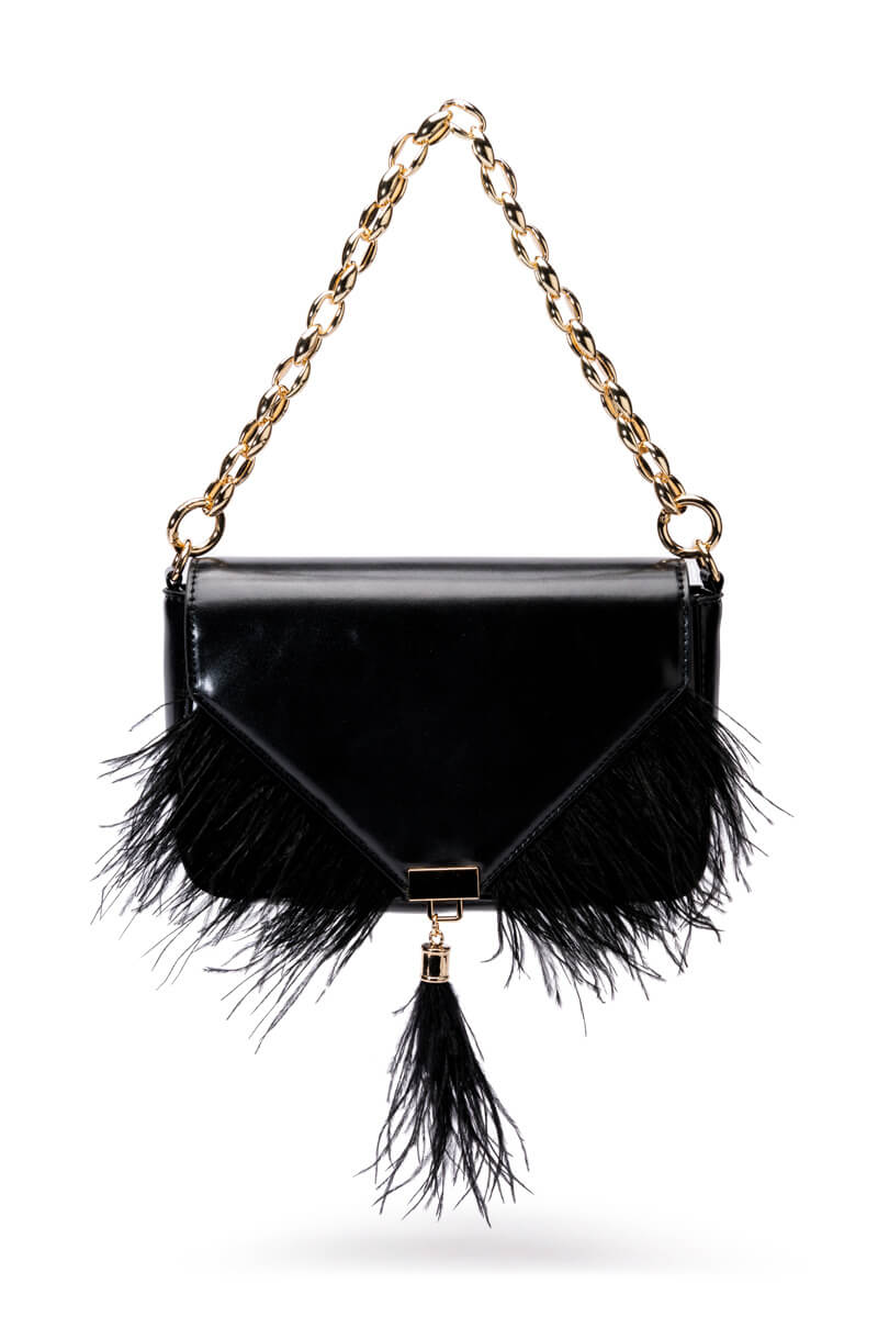 CHARLINEDA FEATHER BAG