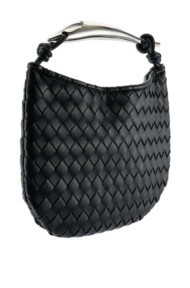 BIERA WEAVEN PU BAG IN BLACK