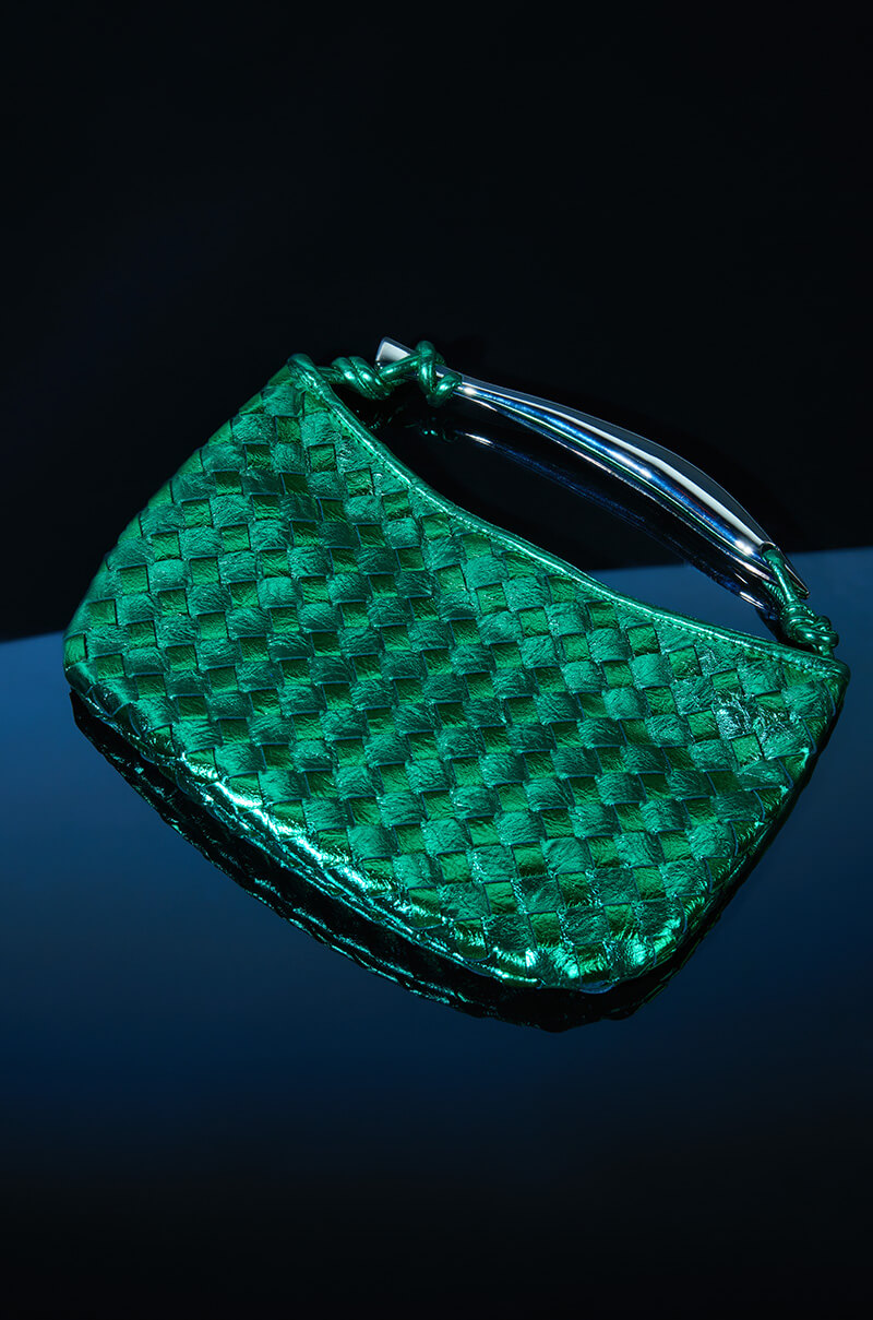 BIERA WEAVEN PU BAG IN GREEN