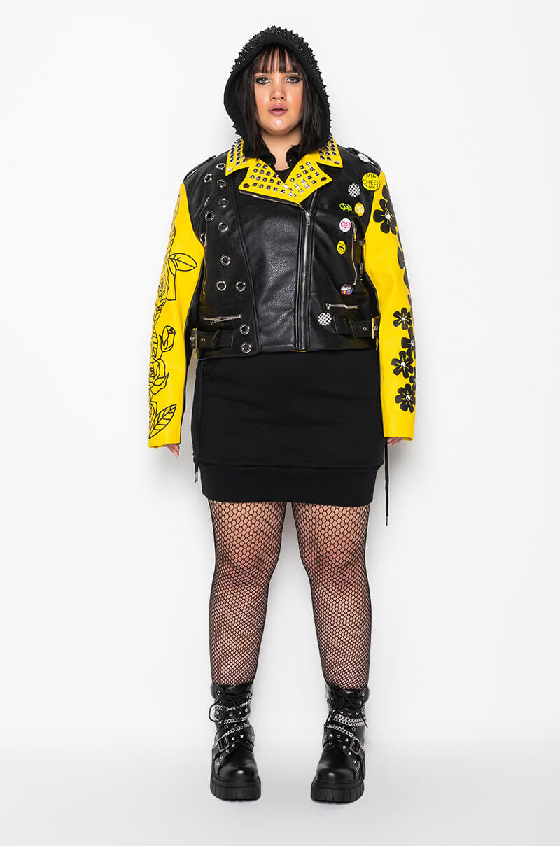 AZALEA WANG SCOUTS HONOR PLUS MOTO JACKET