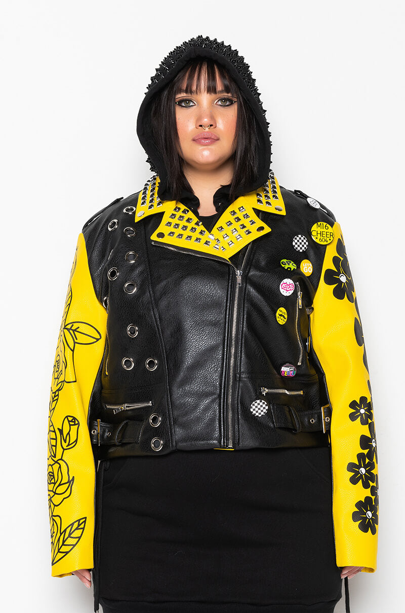 AZALEA WANG SCOUTS HONOR PLUS MOTO JACKET