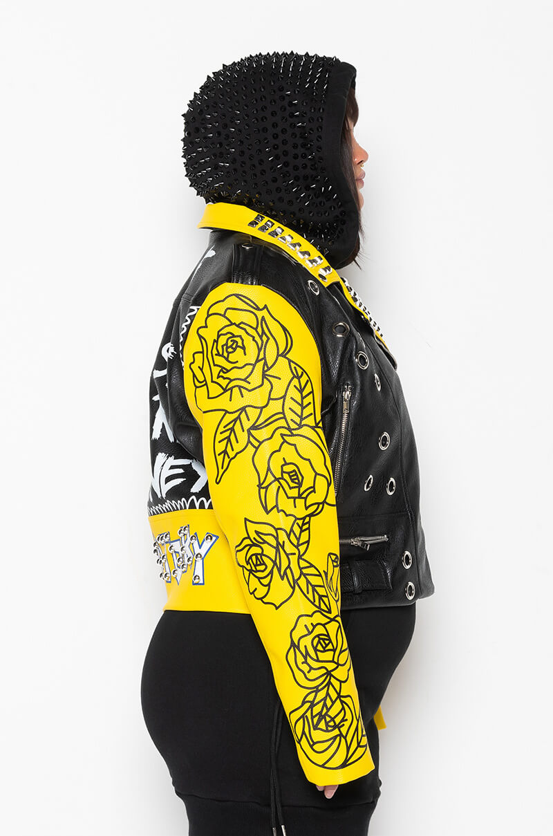 AZALEA WANG SCOUTS HONOR PLUS MOTO JACKET