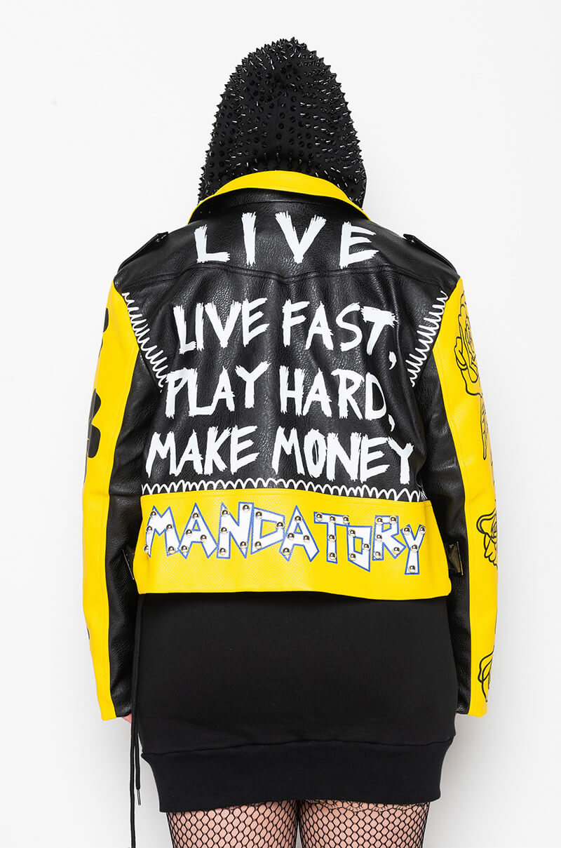 AZALEA WANG SCOUTS HONOR PLUS MOTO JACKET