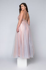 BLACK LABEL OVER ALL OF IT TULLE MAXI GOWN