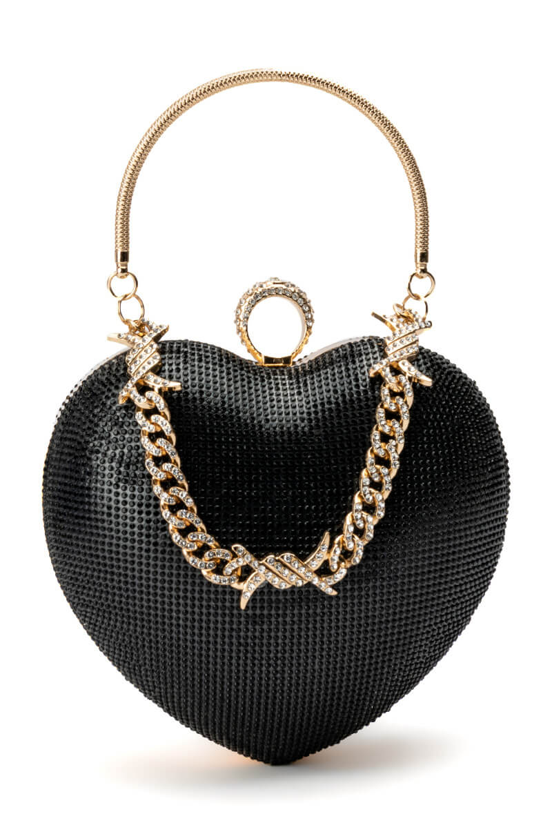 BLACK PROTECTED HEART PURSE