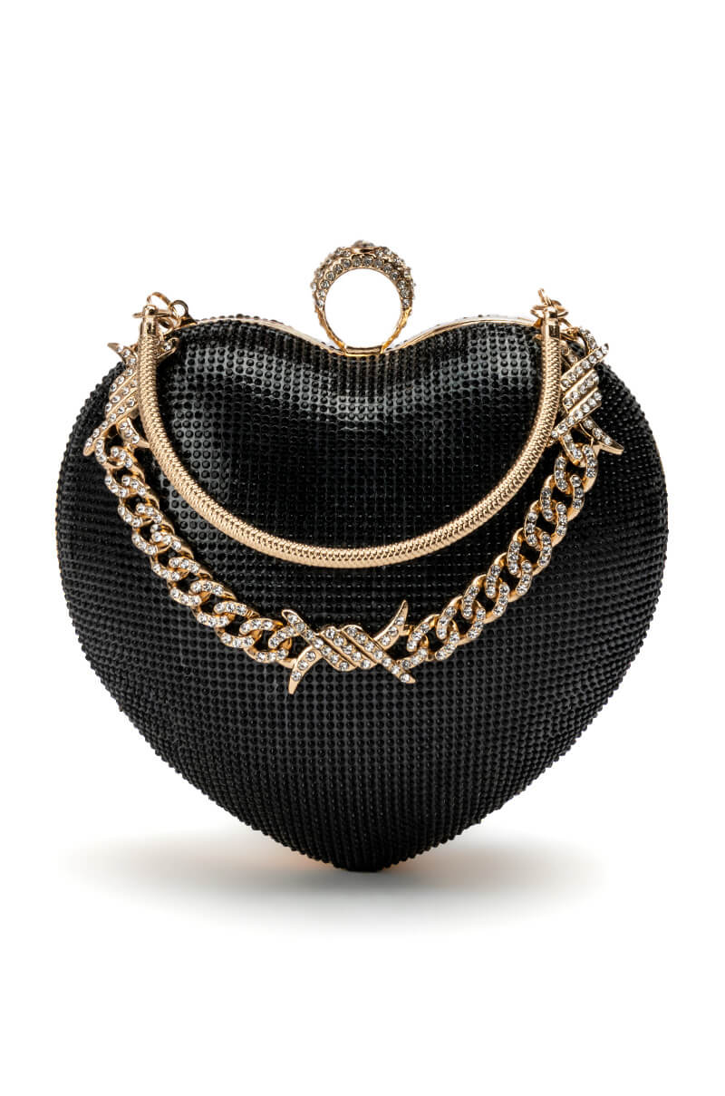 BLACK PROTECTED HEART PURSE