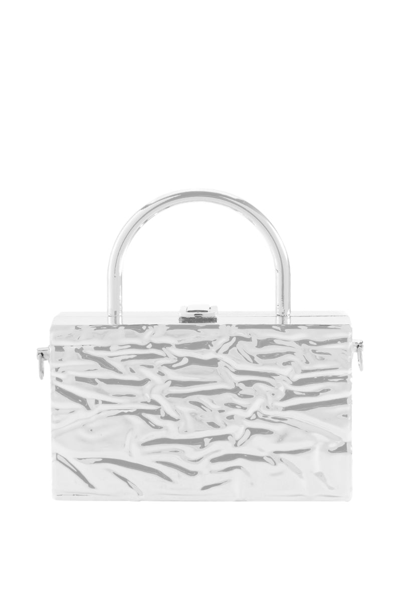 CHROME TOP HANDLE PURSE