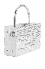 CHROME TOP HANDLE PURSE