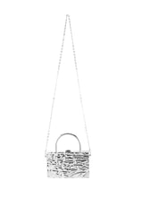 CHROME TOP HANDLE PURSE