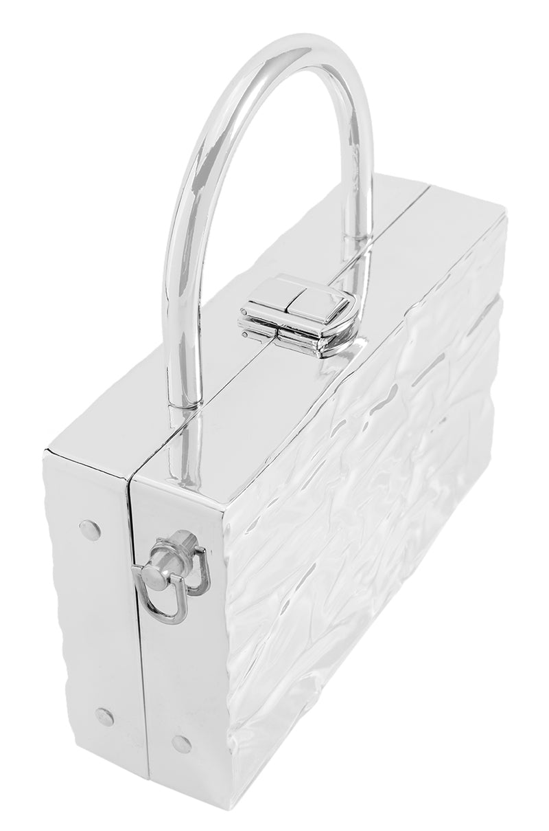 CHROME TOP HANDLE PURSE